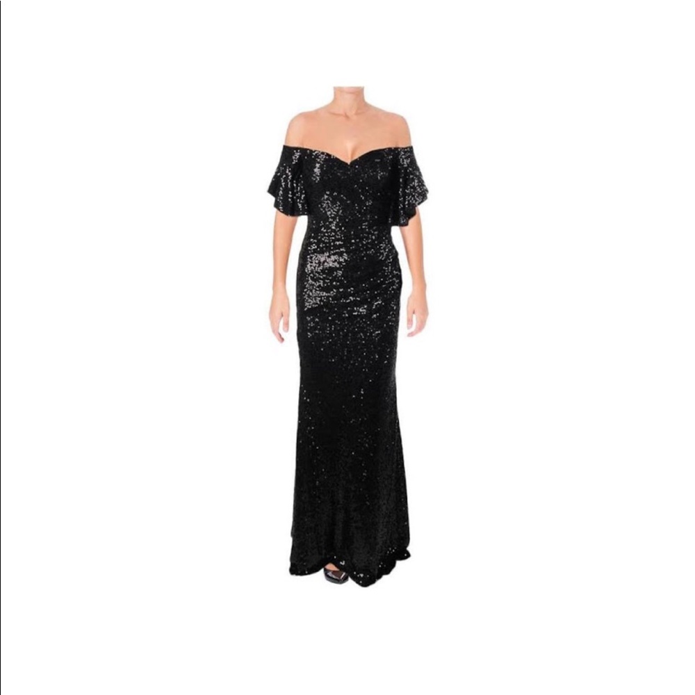 Badgley Mischka sequined gown